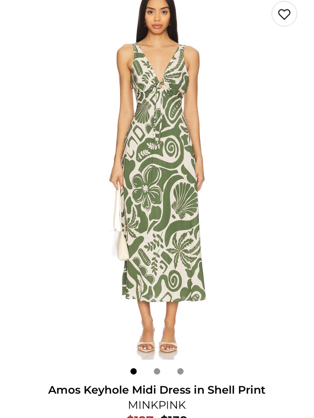 Mink Pink Amos Keyhole Midi Dress in Shell Print